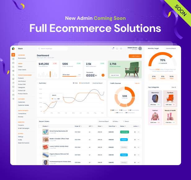GXON - HR Management Admin Dashboard Template + RTL